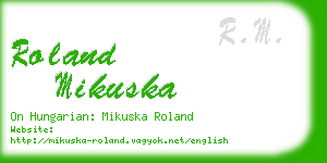 roland mikuska business card
